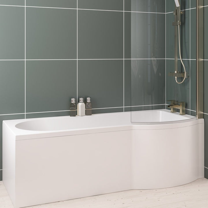Eastbrook Portland P-Shape Front Bath Panel 1600mm x 560mm - White