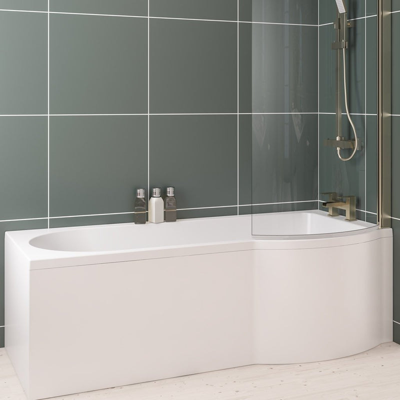 Eastbrook Portland P-Shape Front Bath Panel 1600Mm X 560Mm - White