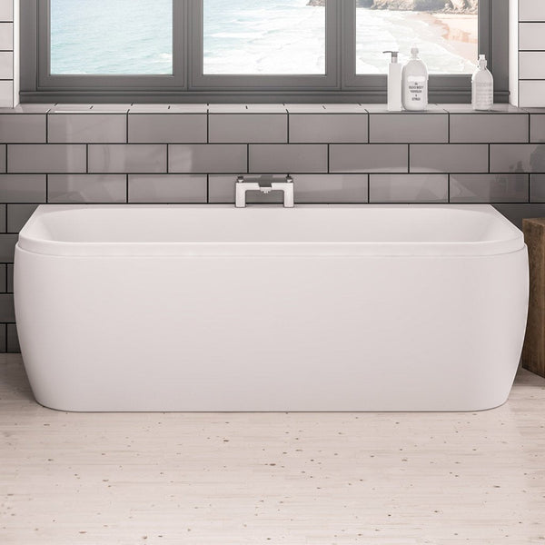 Eastbrook Malin D-Shape One-Piece Front Bath Panel 1700mm x 520mm - White
