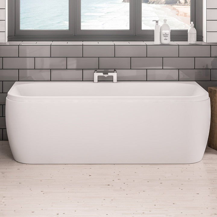 Eastbrook Malin D-Shape One-Piece Front Bath Panel 1700mm x 520mm - White
