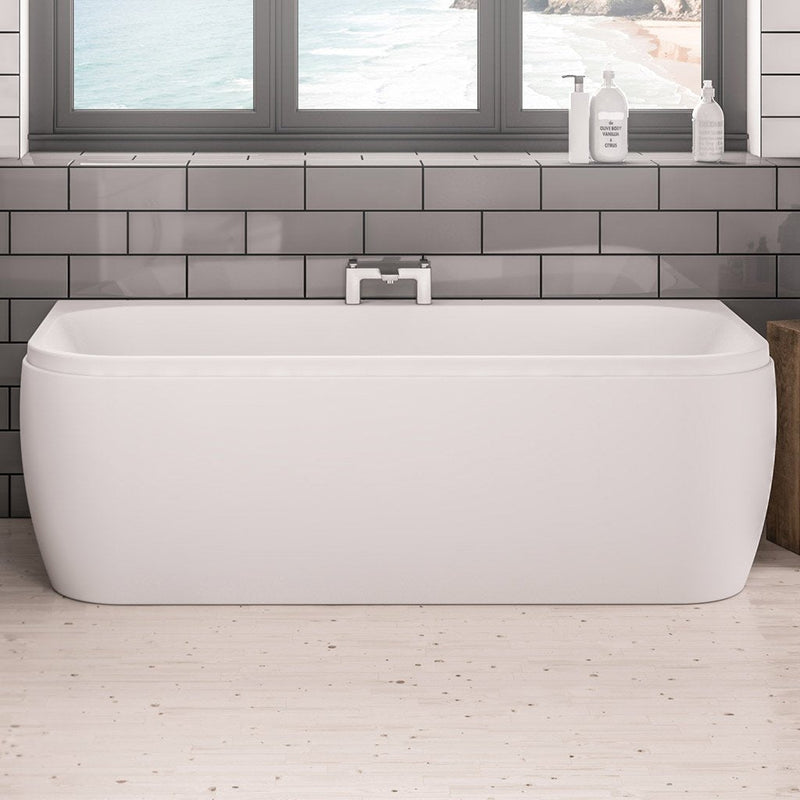 Eastbrook Malin D-Shape One-Piece Front Bath Panel 1700Mm X 520Mm - White