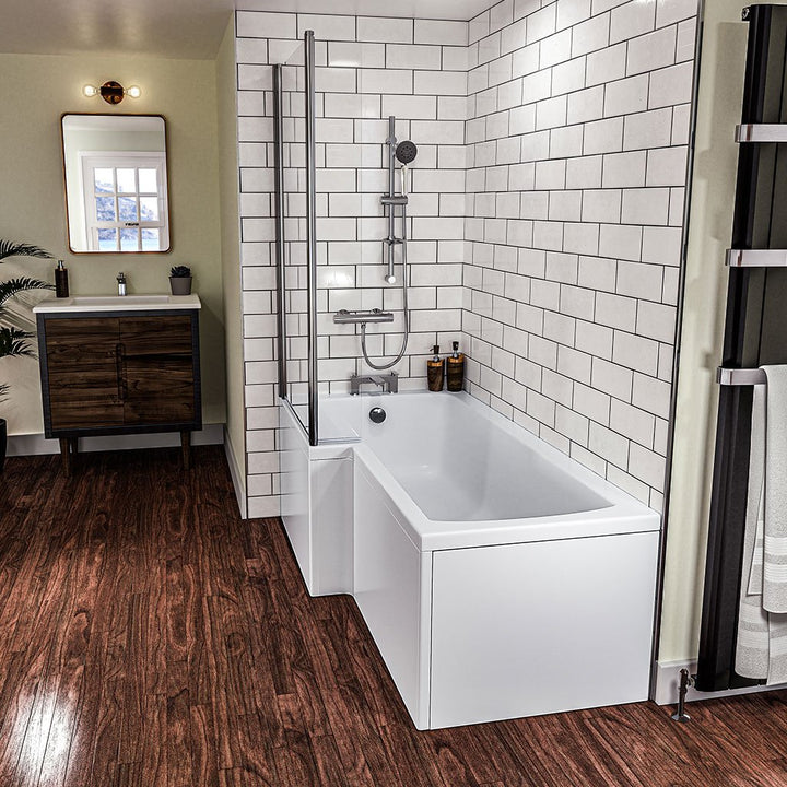 Eastbrook Shannon L-Shape Universal Reinforced Beauforte Bath End Panel 700mm x 510mm - White