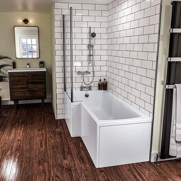 Eastbrook Shannon L-Shape Reinforced Beauforte Bath Front Panel 1500mm x 515mm - White