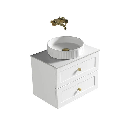 Tailored Bathrooms Bakewell Wall Hung 600mm Vanity Unit with Sintered Stone Counter Top