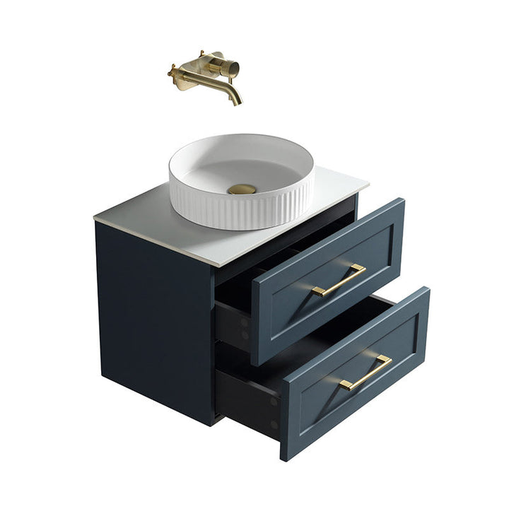 Tailored Bathrooms Bakewell Wall Hung 600mm Vanity Unit with Sintered Stone Counter Top