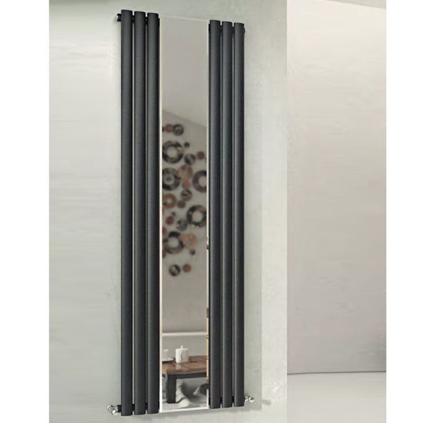MaxtherM Eliptical Tube Mirror Vertical Designer Radiators 1800mm H x 584mm W