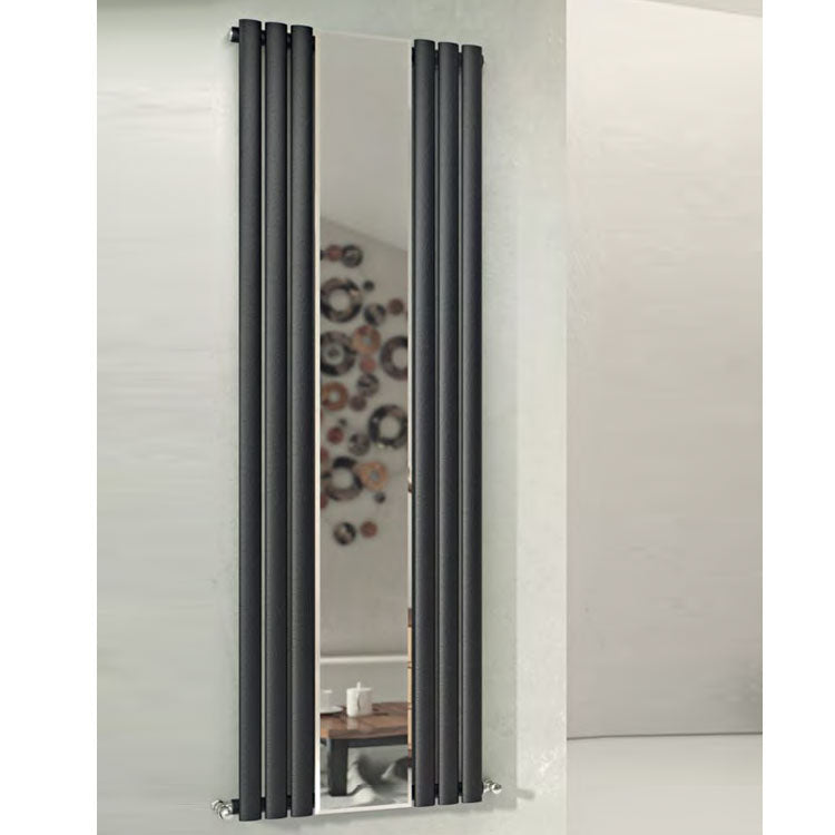 Maxtherm Eliptical Tube Mirror Vertical Designer Radiators 1800Mm H X 584Mm W