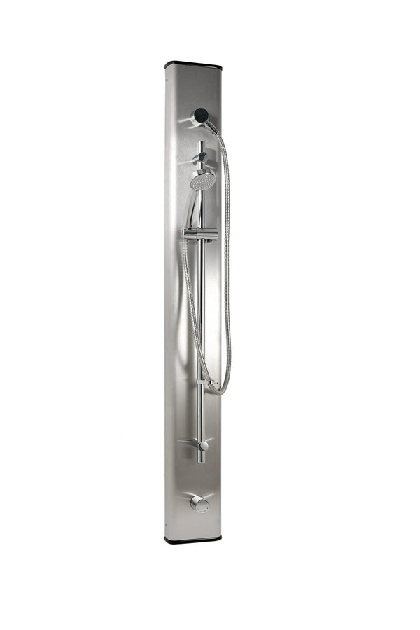 Wall Mounted Thermostatic Shower Panel with Riser Rail Handset and Hose