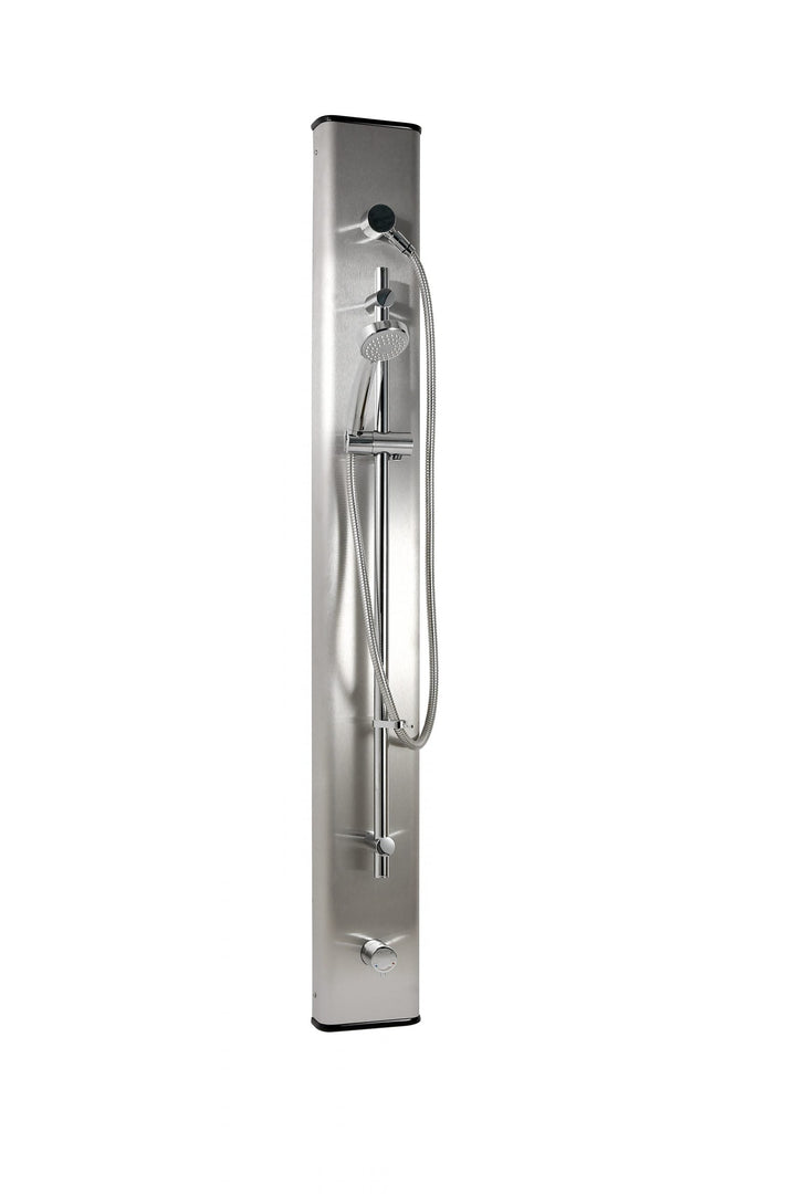Wall Mounted Thermostatic Shower Panel with Riser Rail Handset and Hose