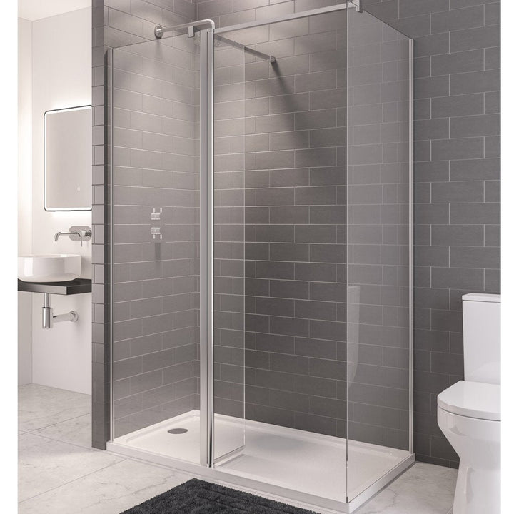 Eastbrook Vantage 2000 8mm Easy Clean Walk-In Panel 2000mm x 1600mm - Chrome