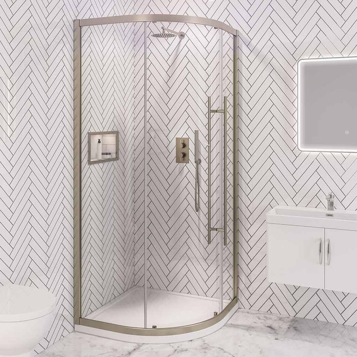 Eastbrook Vantage Shower Quad Enclosures 2000mm x 800mm Brushed Brass