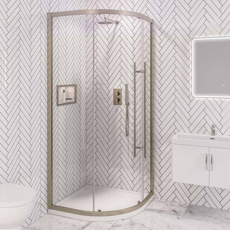 Eastbrook Vantage Shower Quad Enclosures 2000Mm X 1000Mm Brushed Brass