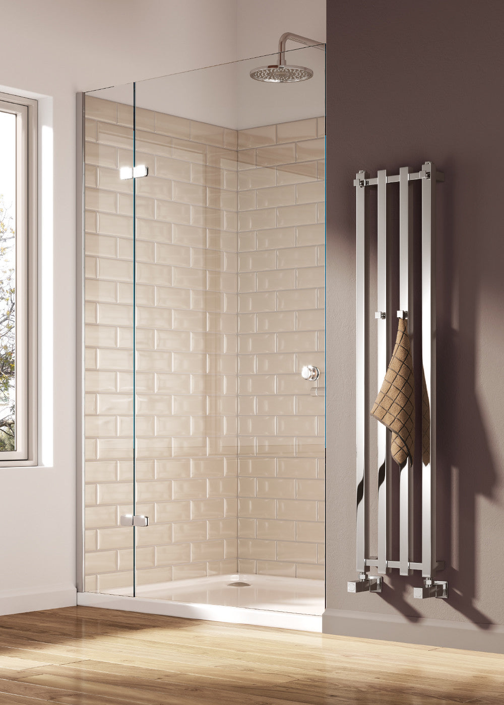 Reina Todi Steel Chrome Designer Heated Towel Rail Radiator ...