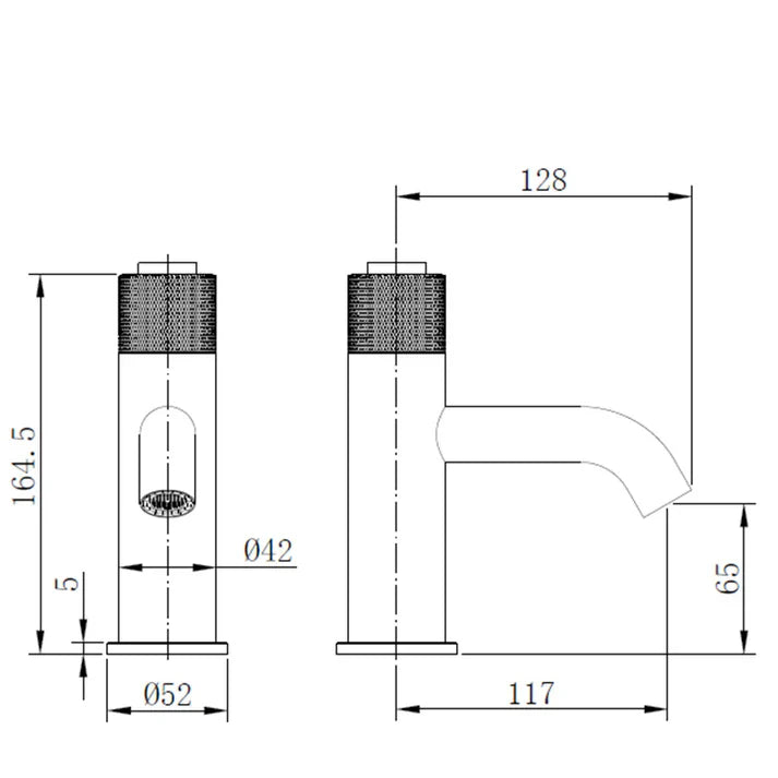 Tailored Bathrooms Rendondo Round Push Button Basin Tap Basin Tap