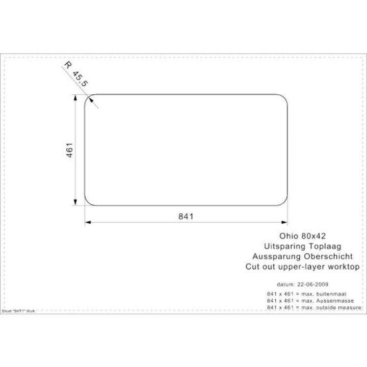 Reginox Ohio Wide Stainless Steel Integrated Kitchen Sink