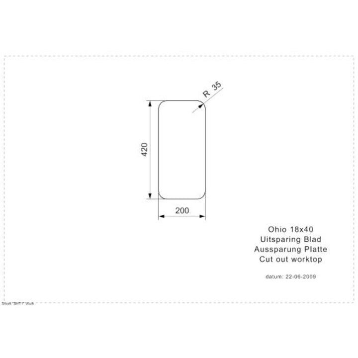 Reginox Ohio Small Stainless Steel Integrated Kitchen Sink