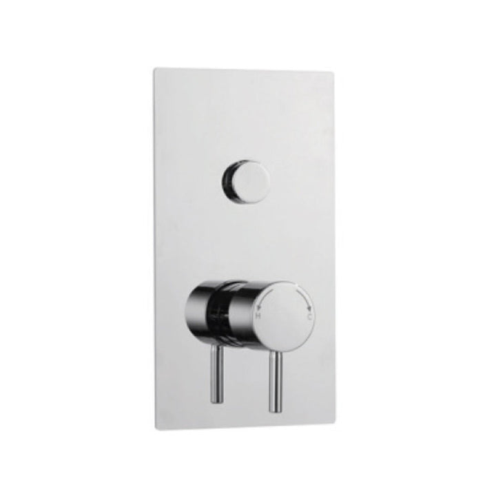 Kartell Plan Single Round Push Button Concealed Thermostatic Shower Valve Chrome