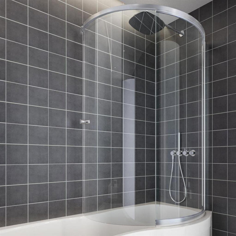 Eastbrook Beaufort Type 3 Showerbath Sliding Door Bath Screen Chrome 6mm Glass