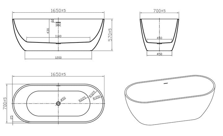 Tailored Bathrooms Amalfi Free Standing Bath