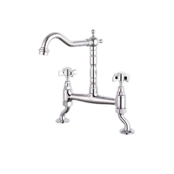 Reginox VELINO CH Two Handles Single Head 360 Degree Rotating Sink Tap Chrome