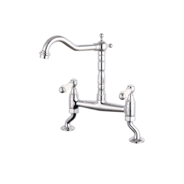 Reginox UTICA CH Two Handles Single Head 360 Degree Rotating Sink Tap Chrome