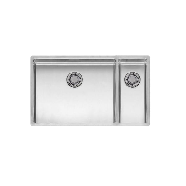 Reginox NEW YORK 50x40 + 18x40 1.5 Bowl Stainless Steel Kitchen Sink Inset Flush and Undermount