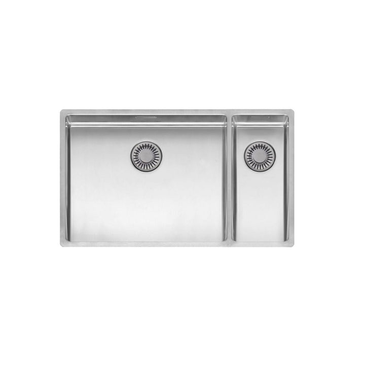 Reginox NEW YORK 50x40 + 18x40 1.5 Bowl Stainless Steel Kitchen Sink Inset Flush and Undermount