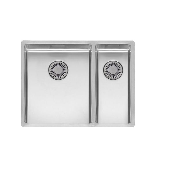 Reginox NEW YORK 34x40 + 18x40 UnderMount Double Bowl Kitchen Sink Stainless Steel