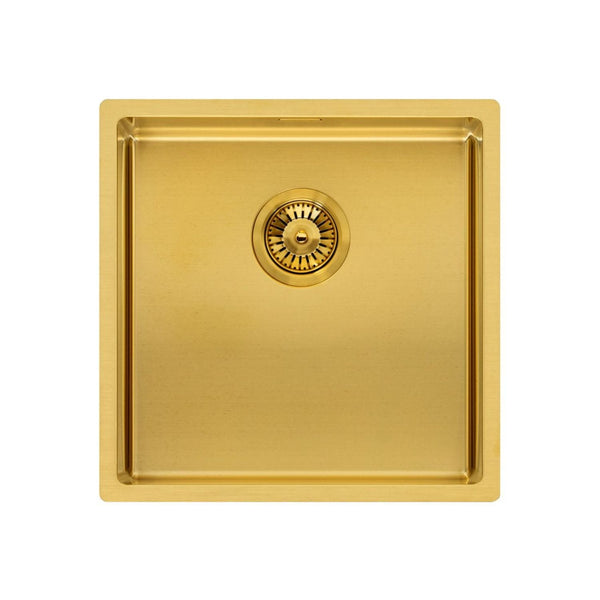 Reginox MIAMI 40x40 GOLD Stainless Steel Single Bowl Kitchen Sink Square
