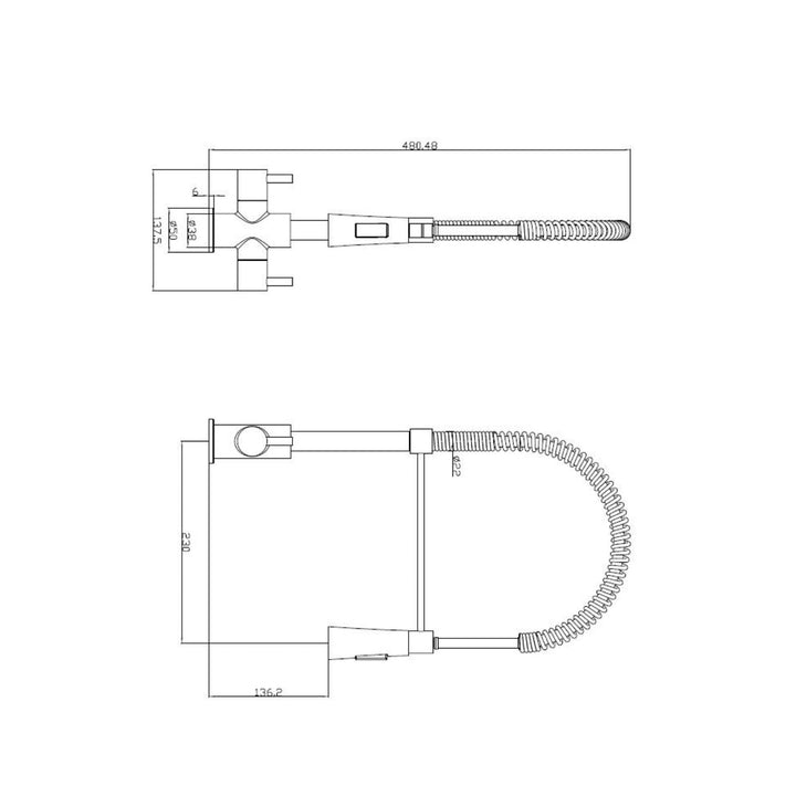 Reginox Titania Flexi Spray Pull Out Duel Lever Spout Kitchen Mixer Tap Chrome