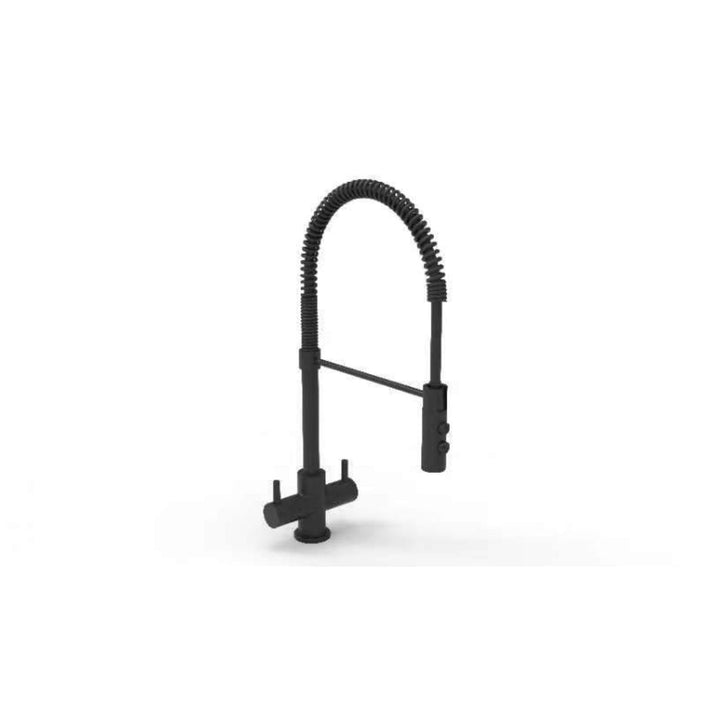Reginox Titania Flexi Pull Out Spout Spray Kitchen Mixer Tap Matt Black