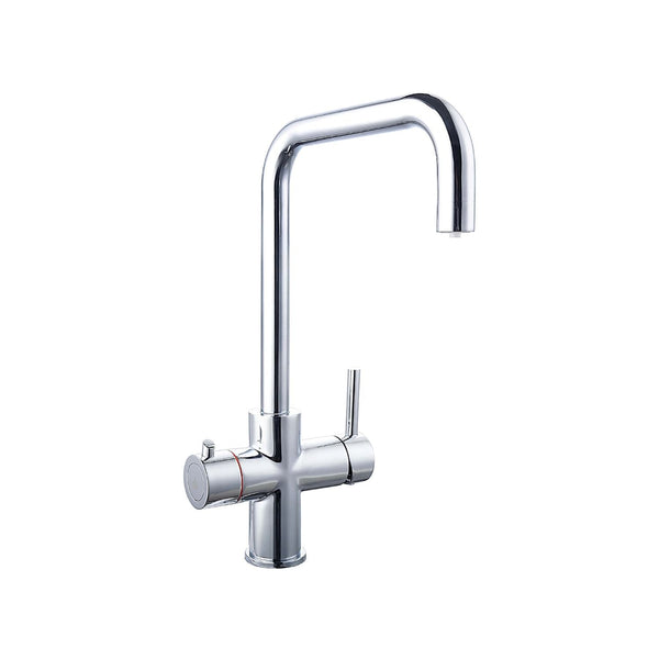 Reginox Tribezi 3IN1 Boiling Water Solid Brass Short Lever Kitchen mixer Tap Chrome