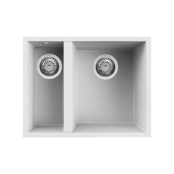 Reginox QUADRA 150 W U-M Inset 1.5 Bowl Granite Undermount Kitchen Sink White