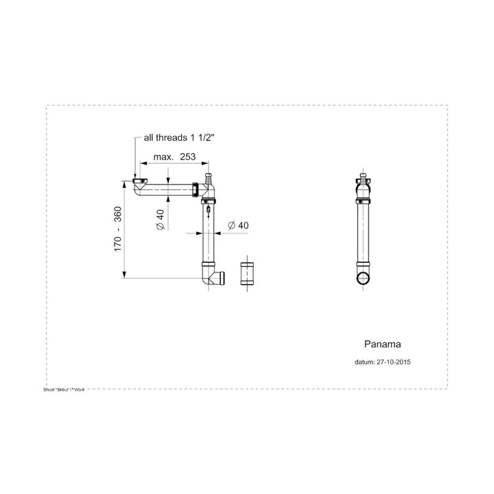 Reginox Panama Space Saving Syphon