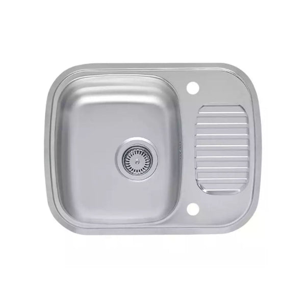 Reginox RL 226 S 2TH Single Bowl Kitchen Sink With Half Drainer Stainless Steel 0.6 Gauge