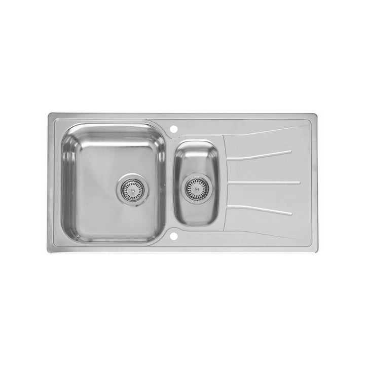 Reginox DIPLOMAT 1.5 ECO SV Bowl Stainless Steel Kitchen Sink with Tap Holes 0.6 Gauge Polished Sinks