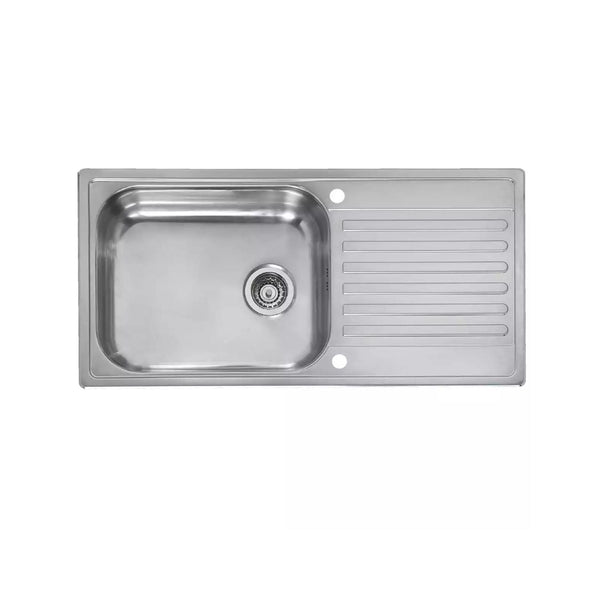 Reginox MINISTER REVERSIBLE Large Single Bowl Stainless Steel Sink 0.8 Gauge Kitchen Workstation