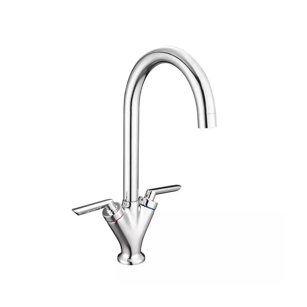 Reginox PIQUA CH Two Handles Single Head Brass Stainless Steel Zinc Sink Tap