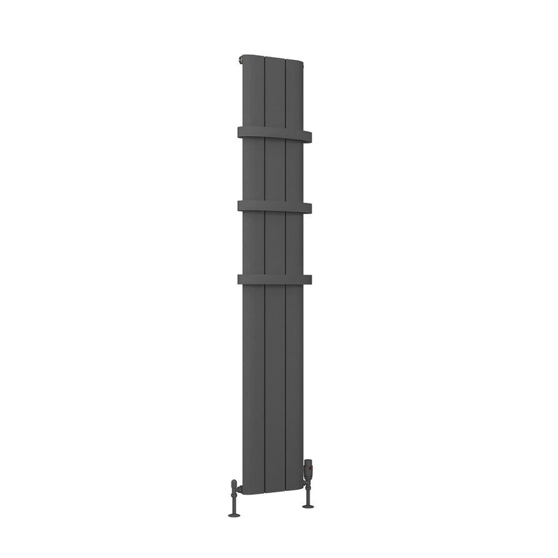 Eastbrook Peretti Matt Anthracite Vertical Aluminium Radiators