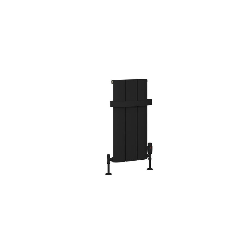 Eastbrook Peretti Matt Black Horizontal Aluminium Radiators