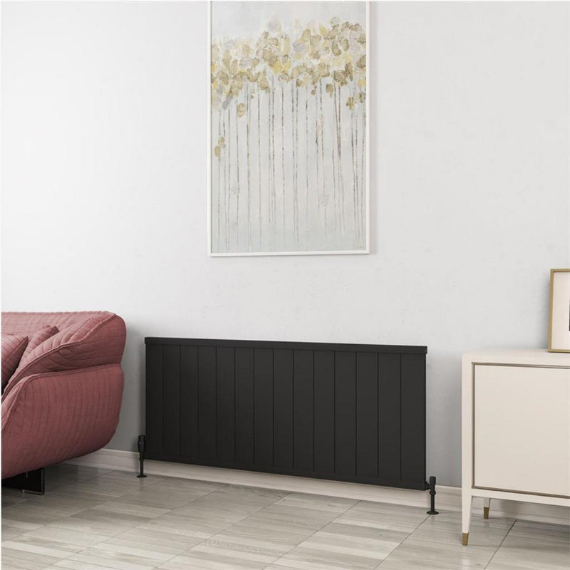 Eastbrook Kingswood Slimline 600 X 1410 Aluminium Radiator Matt Black
