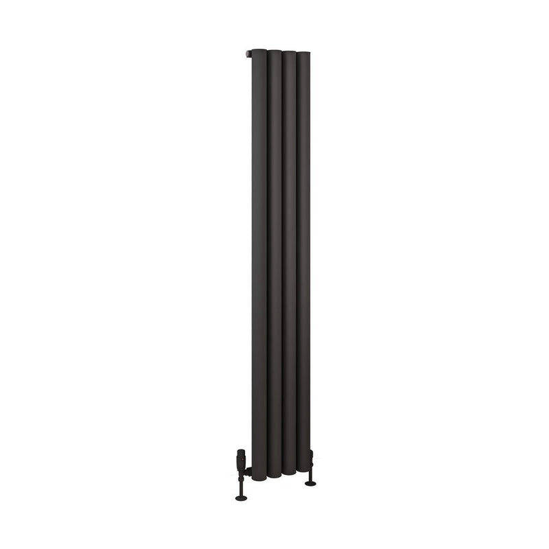 Eastbrook Burford Matt Anthracite Vertical Aluminium Radiators - Central Heating