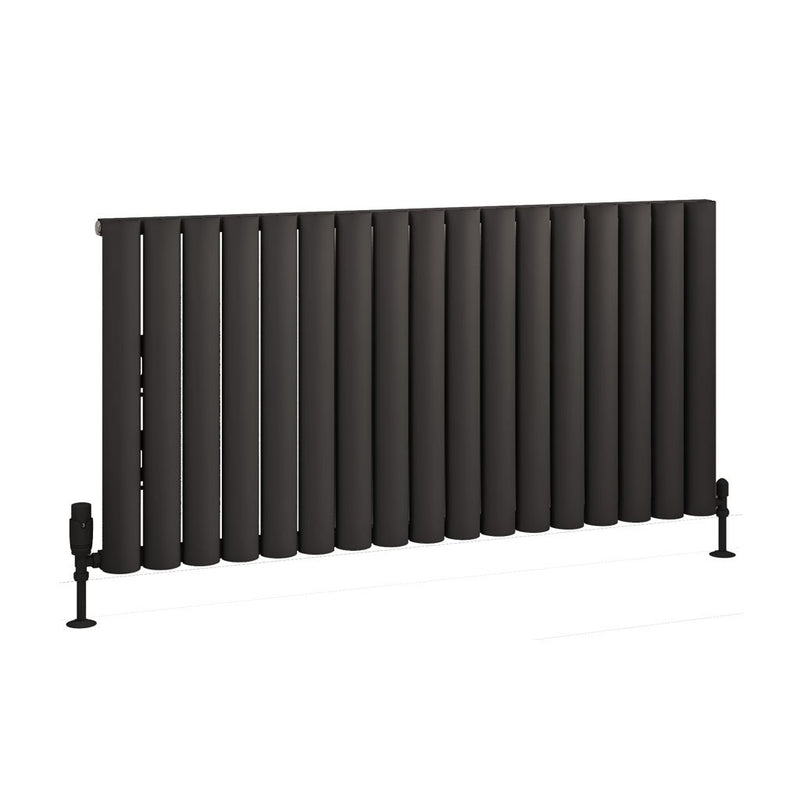 Eastbrook Kelmscott Matt Anthracite Horizontal Aluminium Radiators - Central Heating