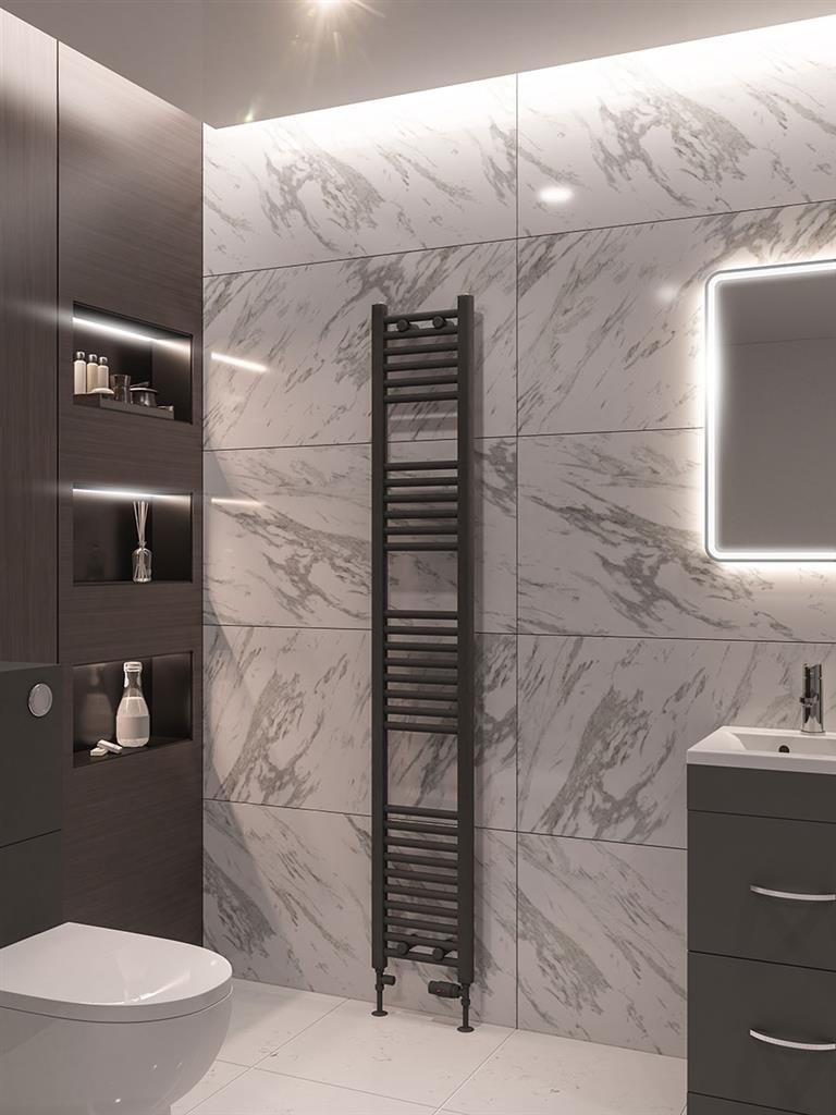 Eastbrook Wingrave Matt Anthracite Straight Multi Towel Rails