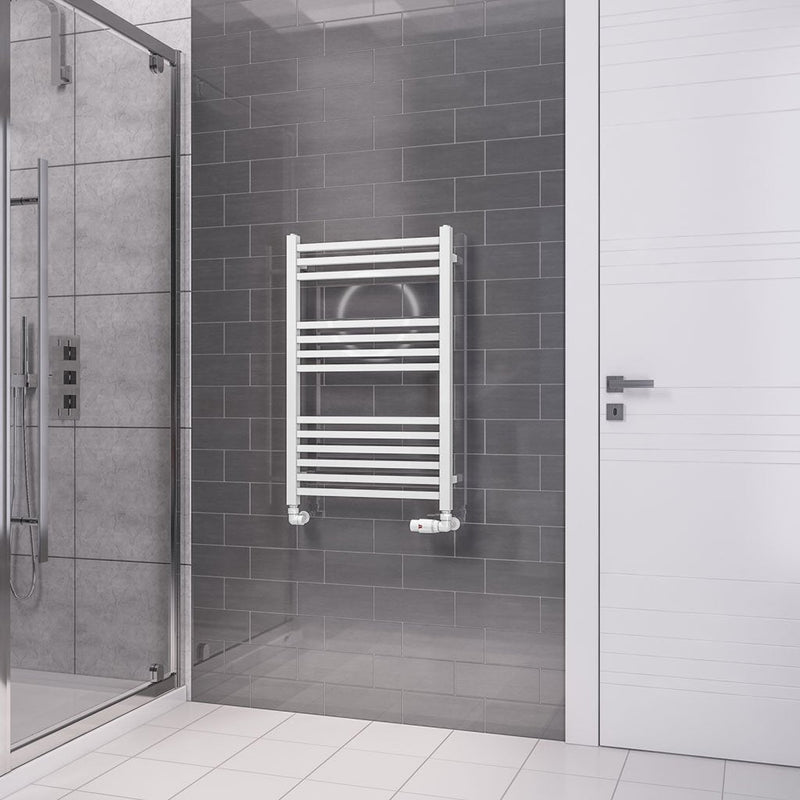 Eastbrook Tuscan Square White Steel Multirail Heated Towel Rails