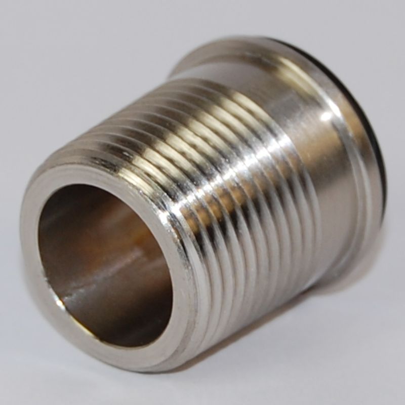 Plumbers Choice Rosa 3/4 inch Radiator Coupler Adapter Brushed Satin Nickel