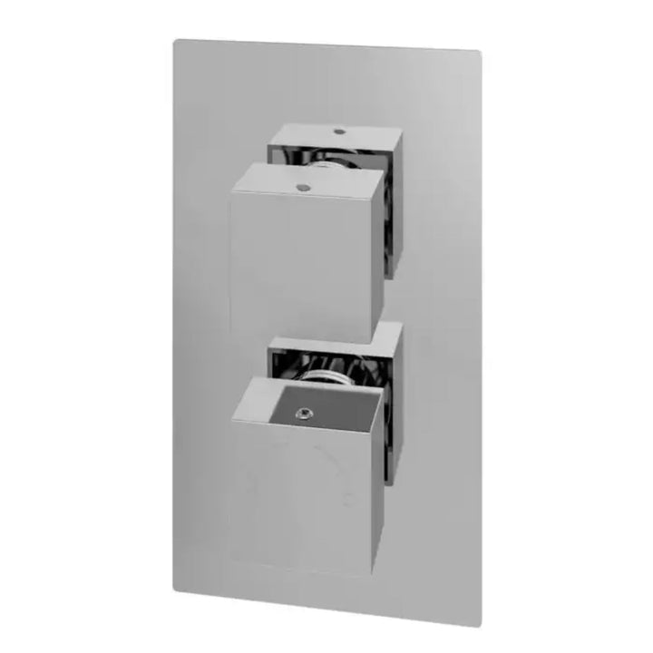 Eastbrook Modern Square Thermostatic Two-Way Concealed Shower Valve Chrome