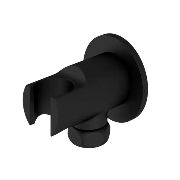 Eastbrook Modern Round Wall Elbow And Shower Handset Holder Matt Black
