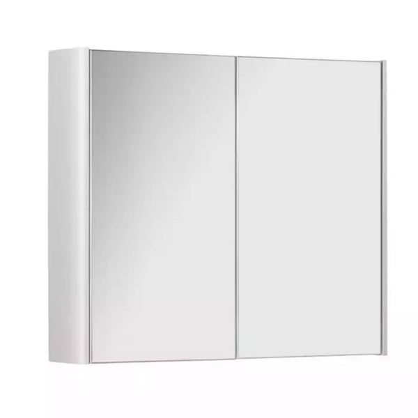Kartell Options 2 Door Mirror Cabinet 600mm x 800mm White Gloss