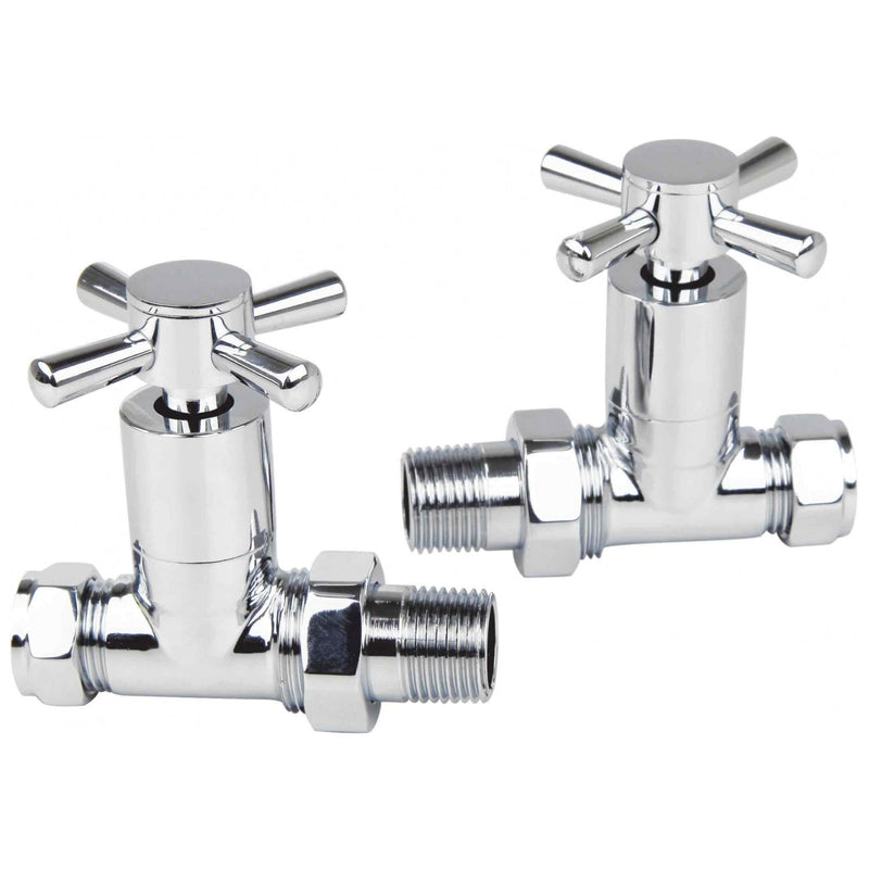 Kartell Times Straight Steel Radiator & Towel Rail Valve Chrome